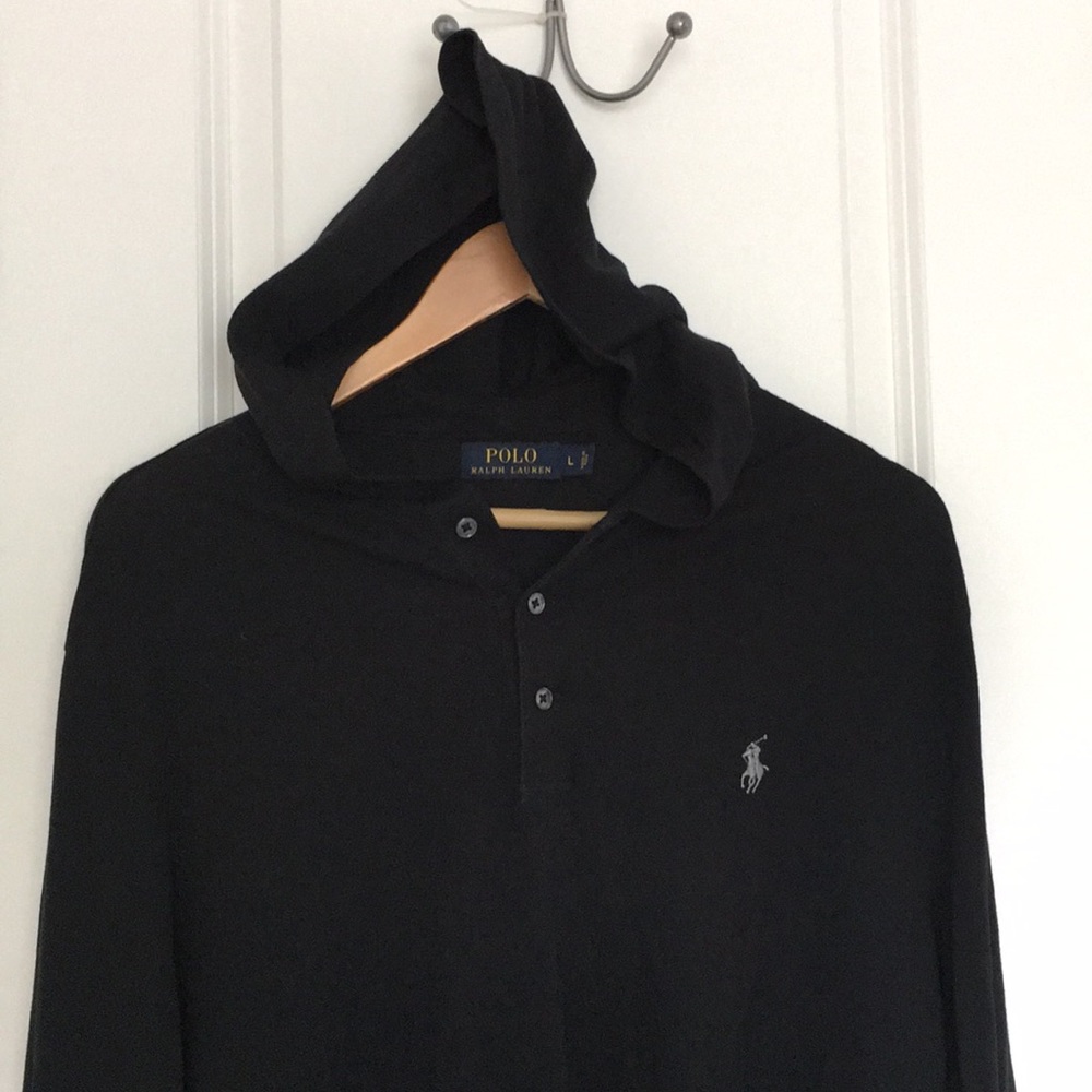 Polo Hoddie Mens Shirt Large